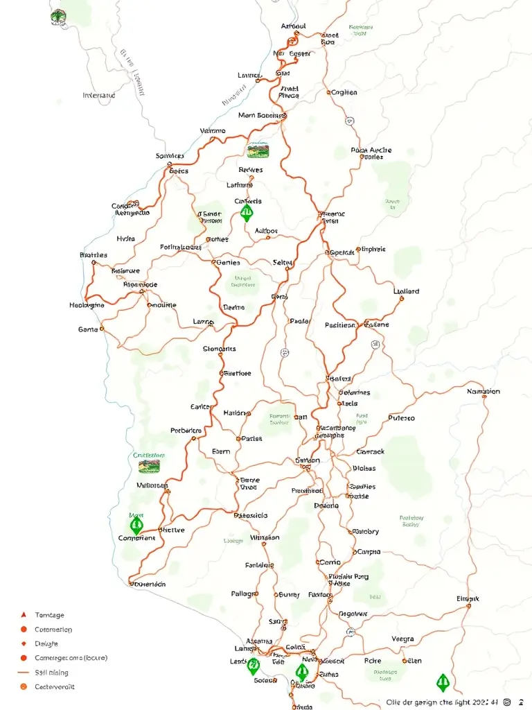 A map highlighting the network of hiking circuits developed and maintained by AICR ASS INT COMM CIRCUITS RANDON CHAMPAGNAGU in the region.
